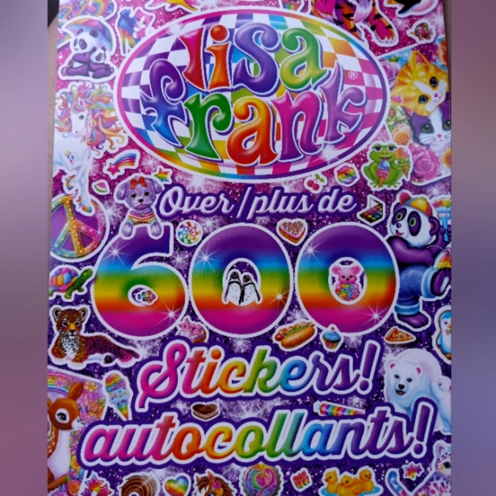 LISA FRANK STICKER BOOK! Over 600 stickers of all sizes! All the classics & more